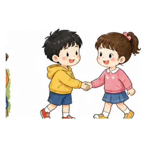 make new friends illustration