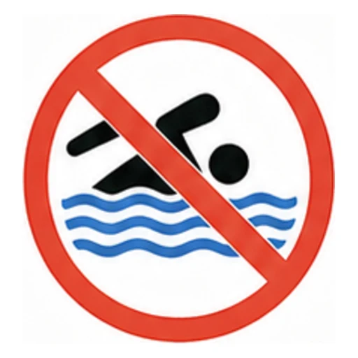no swimming illustration