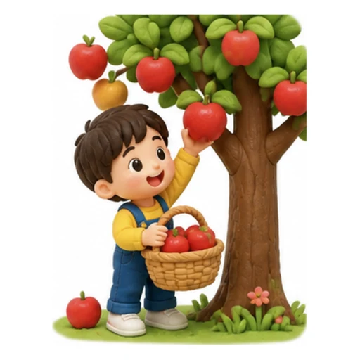 pick apples illustration