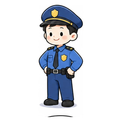 police officer illustration