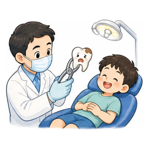 pull bad teeth out illustration