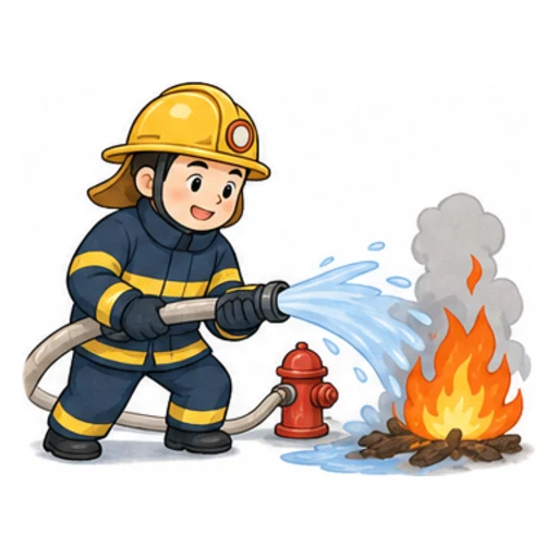 put out fires illustration