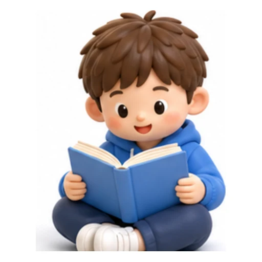 reading a book illustration