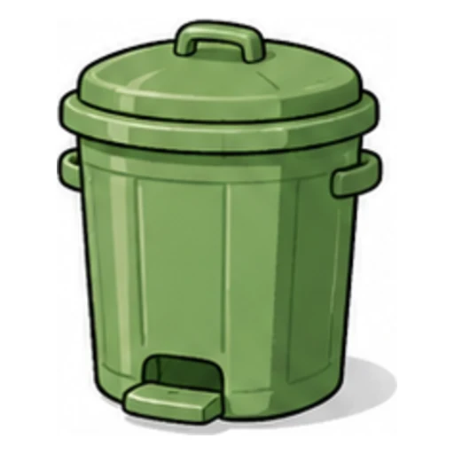 rubbish bin illustration
