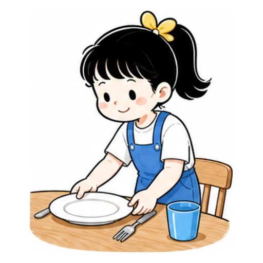 set the table illustration