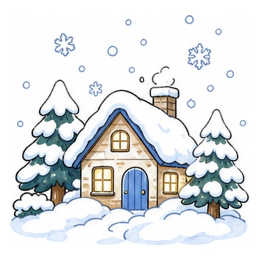 snowy illustration
