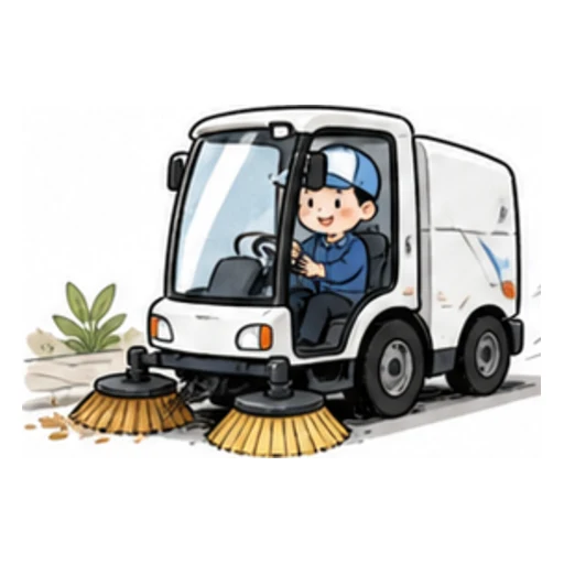 street sweeper illustration