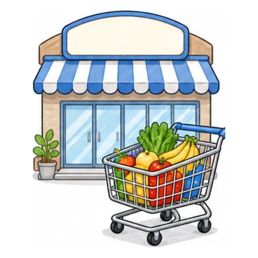 supermarket illustration