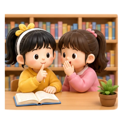 talk quietly illustration