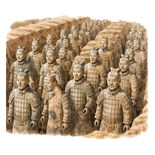 Terracotta Warriors illustration