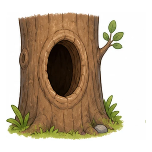tree hole illustration