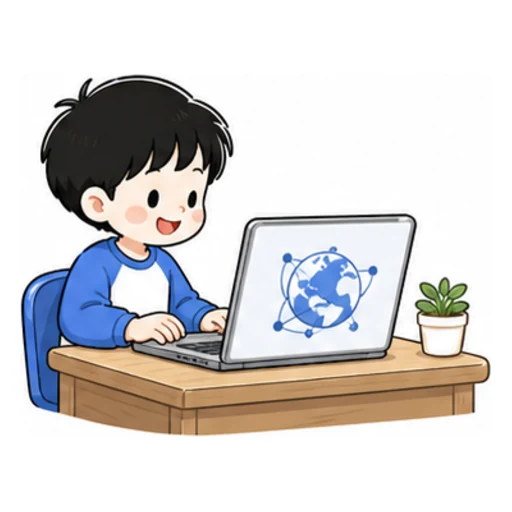 use the internet illustration