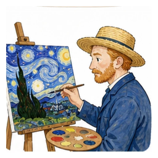 Vincent van Gogh illustration