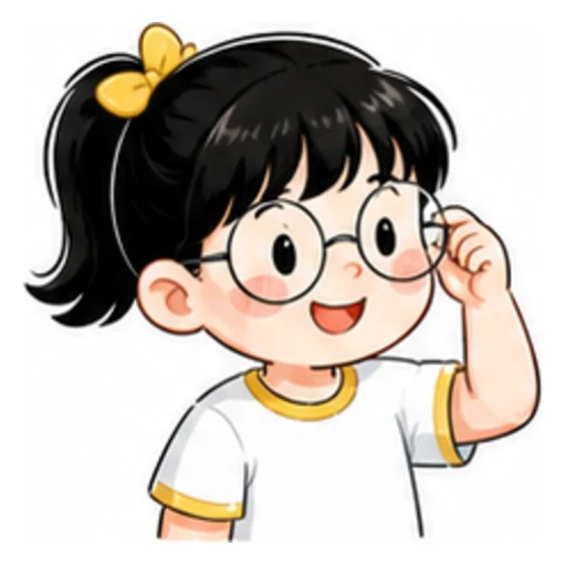 wear glasses illustration