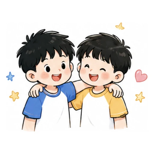You are my friend. illustration