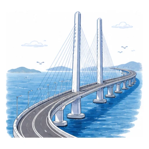Zhuhai-Macau Bridge illustration