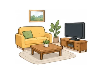 living room illustration