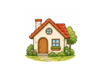 house illustration