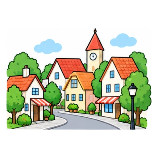 town illustration